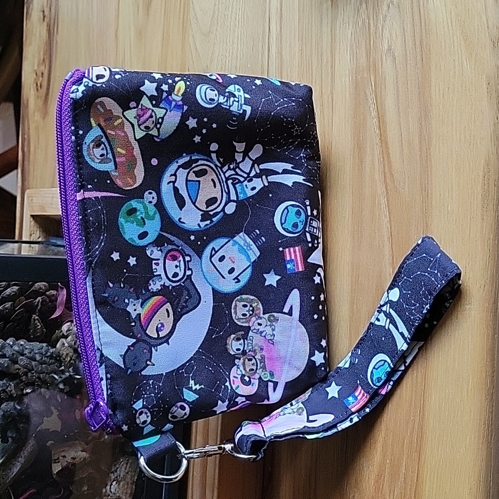 TOKIDOKI SPACE PRINT WRISTLET BAG
